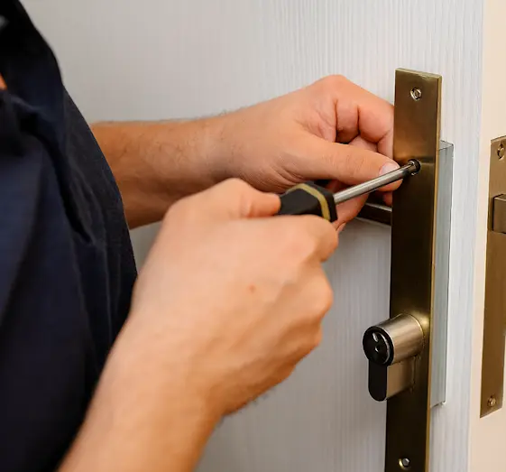 Técnico reparando persianas y cerraduras